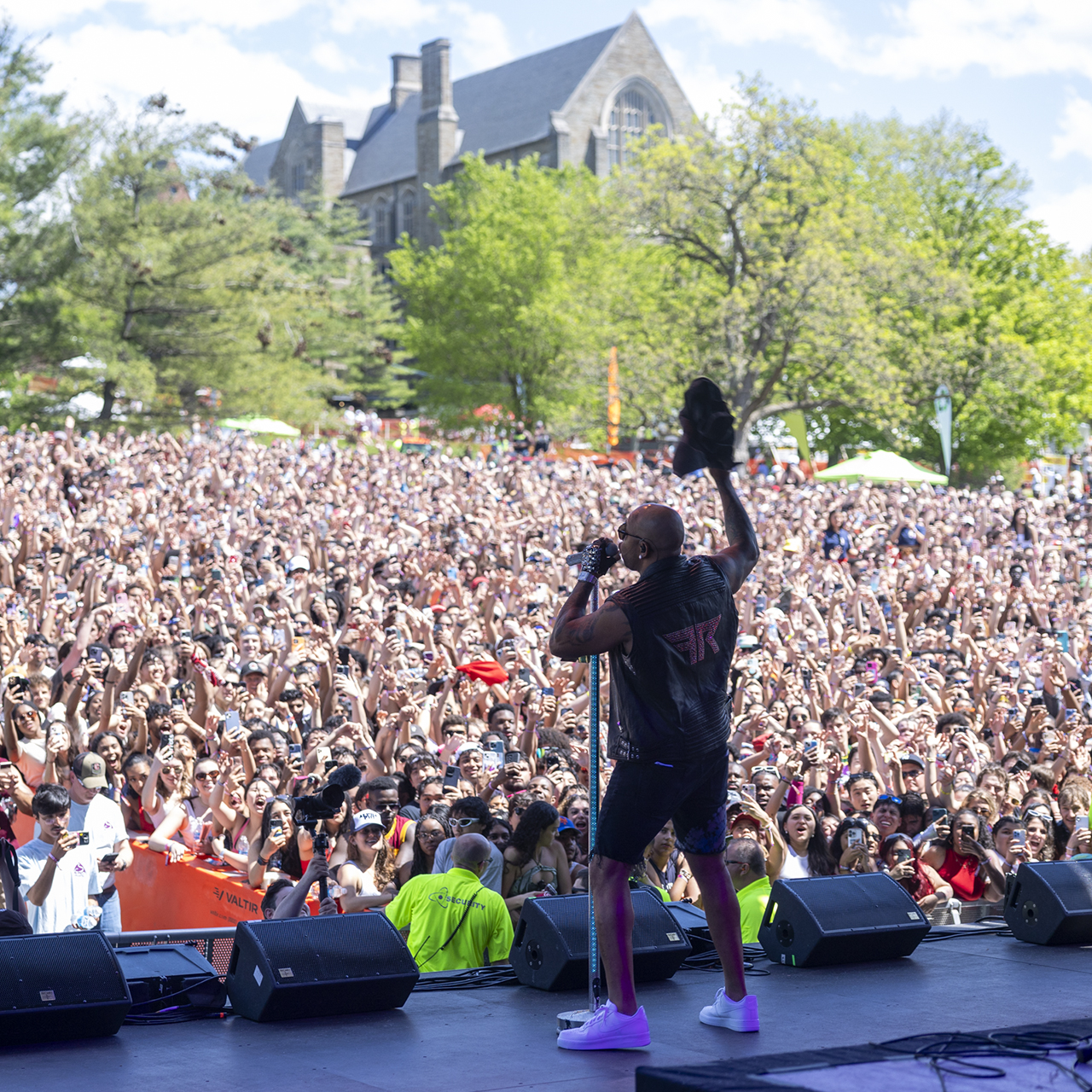 FLO RIDA and his entourage perform at Slope Day 2024.